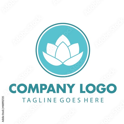 lotus flower company logo template vector design