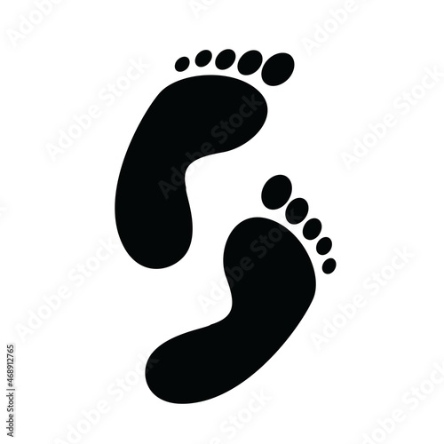 human foot print vector design