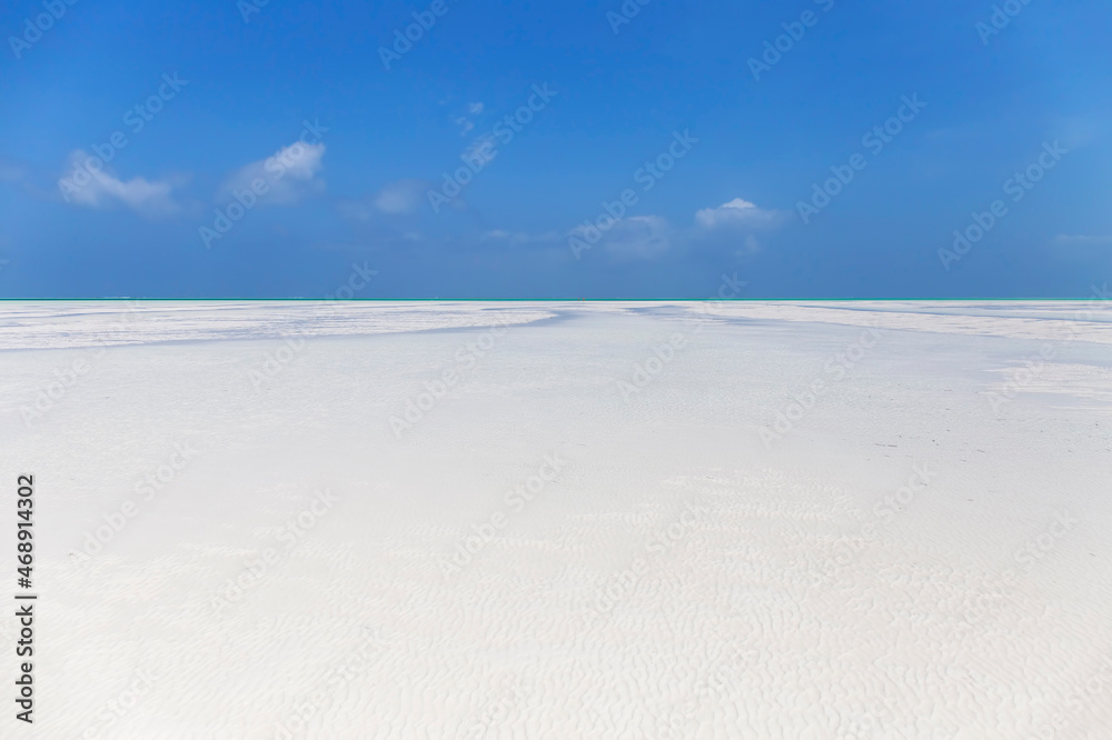 Amazing beach with white sand in Zanzibar, Tanzania