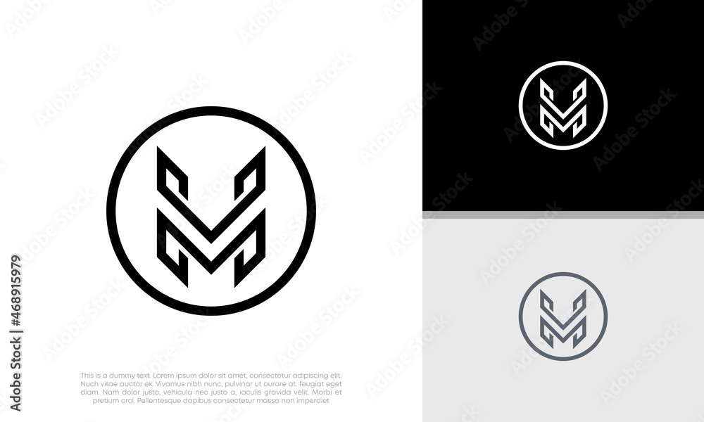 Initial M logo design. Innovative high tech logo template. Initial M logo design. Innovative high tech logo template.
