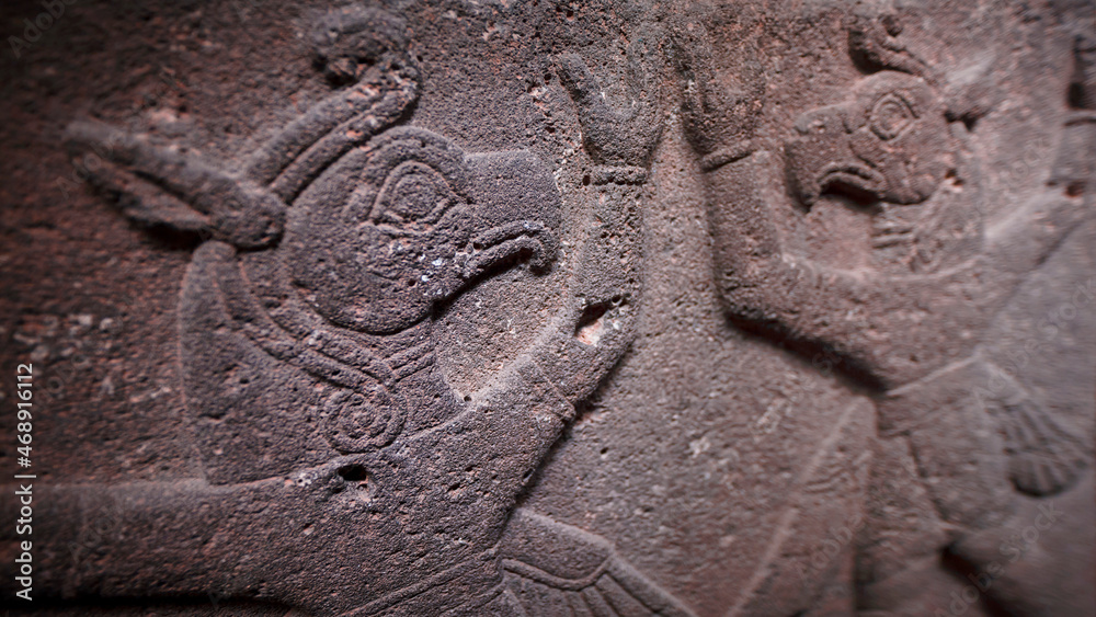 Griffin on Hittite stone sculptures XIII century BC NS. Turkey