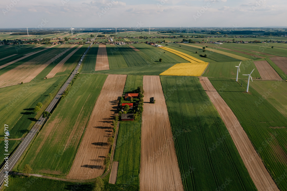 Obraz premium Zielone tereny rolne