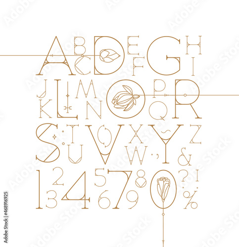 Obraz na płótnie Art Deco alphabet w salonie