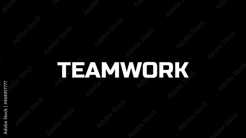 Intro for business - Teamwork. Pop-up text screen saver with text Teamwork for training videos, video presentations, video demonstrations and other. Intro for business - Teamwork. Pop-up text screen saver with text Teamwork for training videos, video presentations, video demonstrations and other.