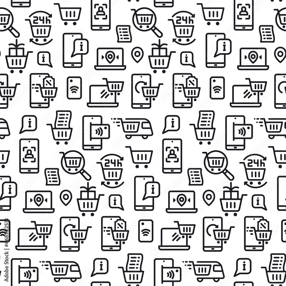 e-commerce seamless pattern e-commerce seamless pattern