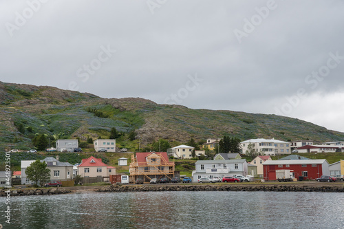 Village of Holmavik in Steingrimsfjordur fjord in Strandir in North Iceland