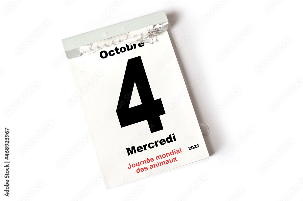 4 Octobre 2023 journée mondiale des animaux 4 Octobre 2023 journée mondiale des animaux