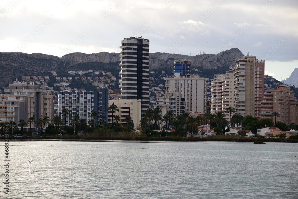 Ein Blick auf die Hochhäuser von Calpe
