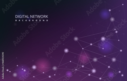 Digital Network Connection Internet Technology Abstract Vector Background photo