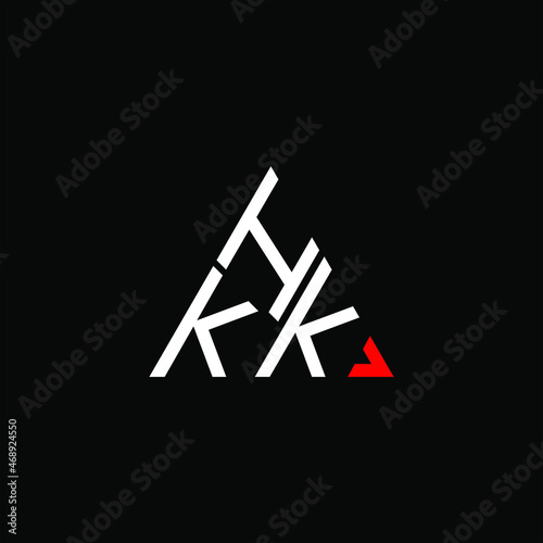 HKK letter logo creative design. HKK unique design
 photo