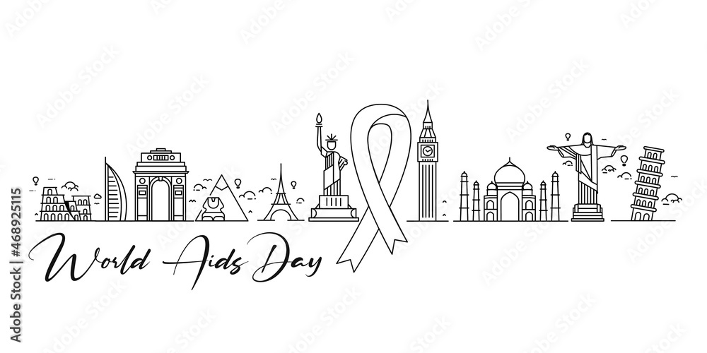 World Aids Day concept. Vector Illustration.