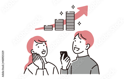 資産運用をする夫婦