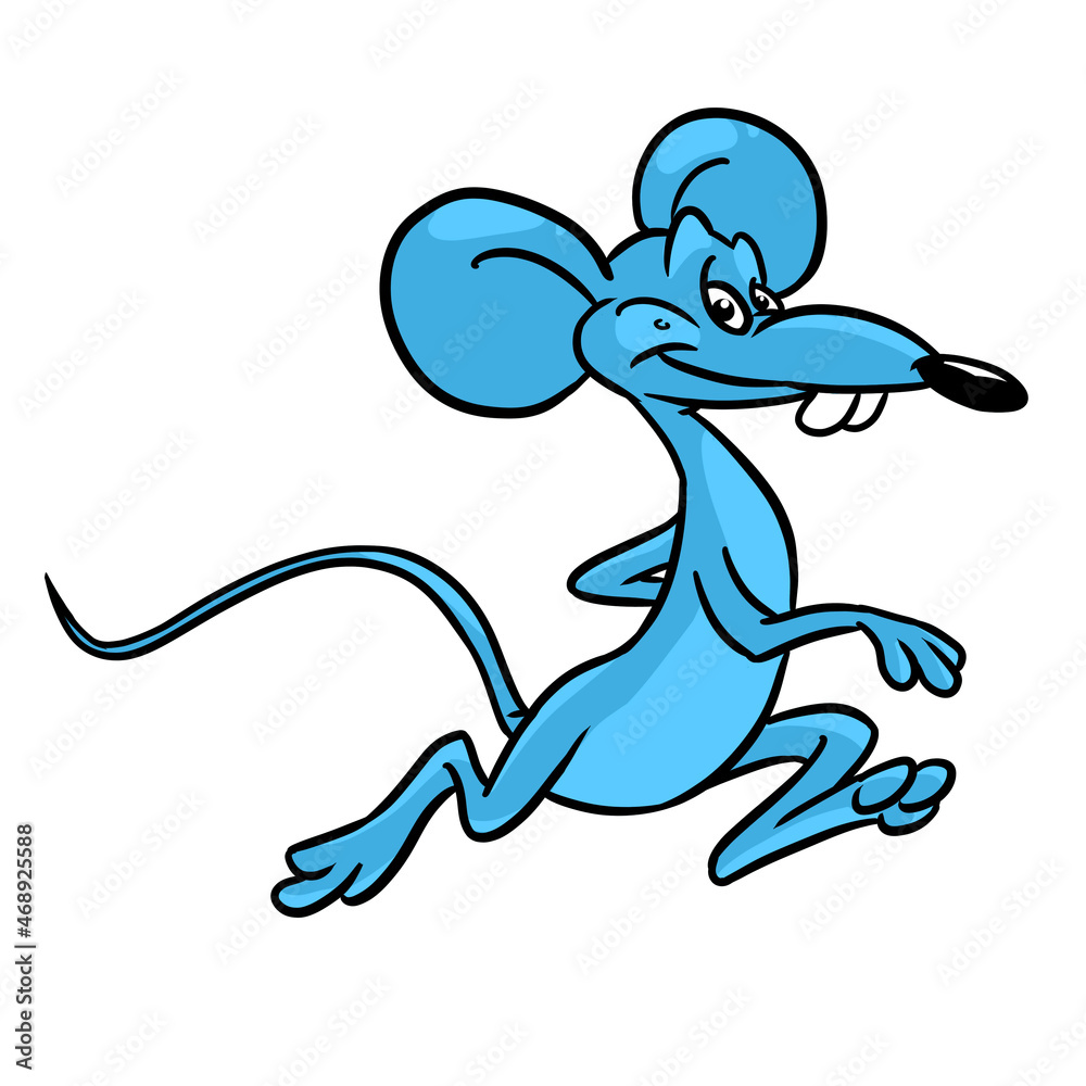 Little mouse runs character animal illustration cartoon Little mouse runs character animal illustration cartoon