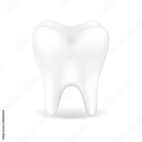 White tooth - vector illustration. Dental design element
