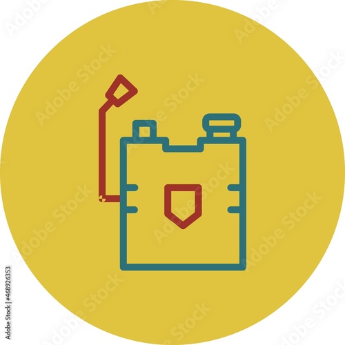 Fumigate Line Two Color Vector Icon Design