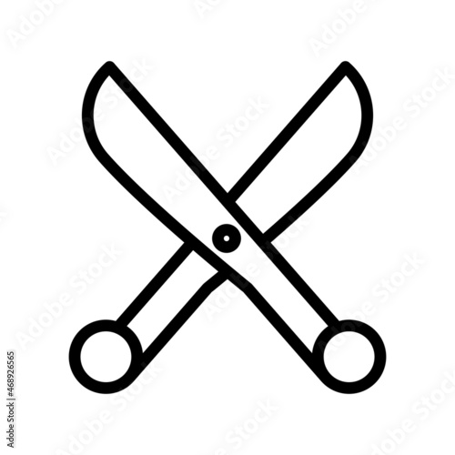Scissor Line Vector Icon Design