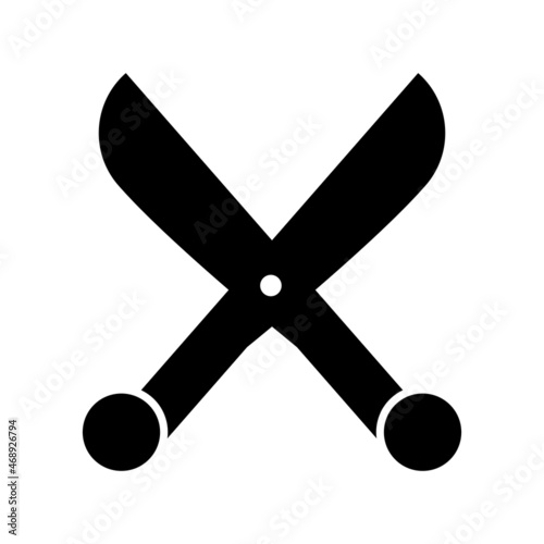 Scissor Glyph Vector Icon Design