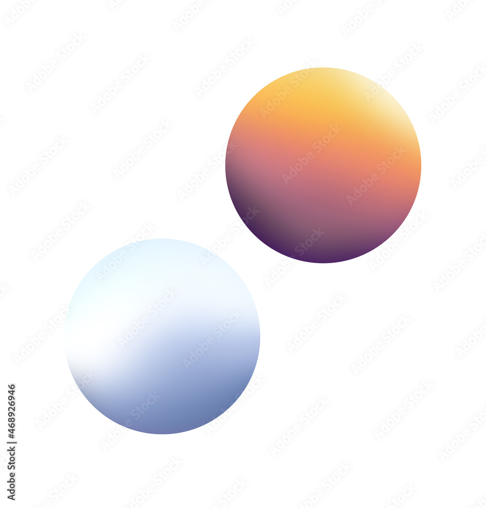 two gradient balls illustration in trendy color. the colorful spheres in gradient yellow and white on a white background for banner, template, web element, etc. creative element in contemporary style. two gradient balls illustration in trendy color. the colorful spheres in gradient yellow and white on a white background for banner, template, web element, etc. creative element in contemporary style.