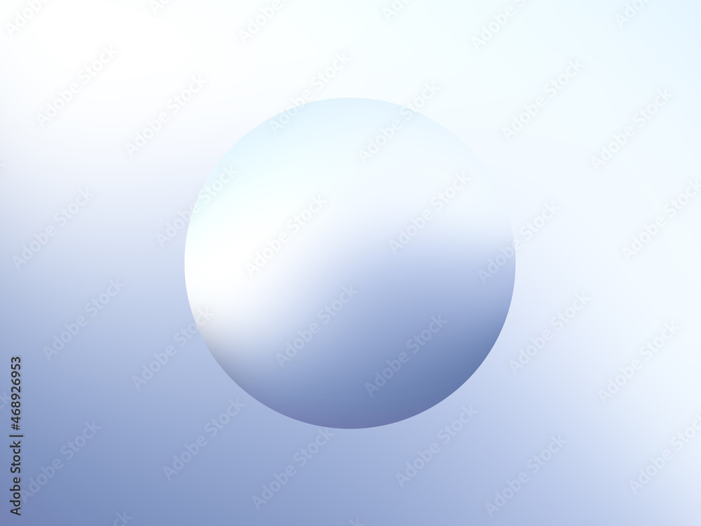 Obraz premium white to grey gradient sphere illustration on a soft color gradient background. an abstract background in trendy contemporary style with copy space.