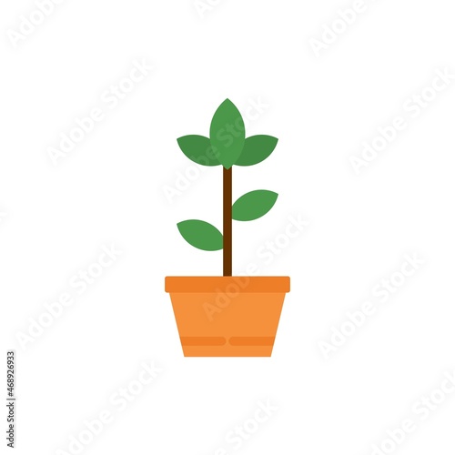 Flowerpot Flat Vector Icon Design