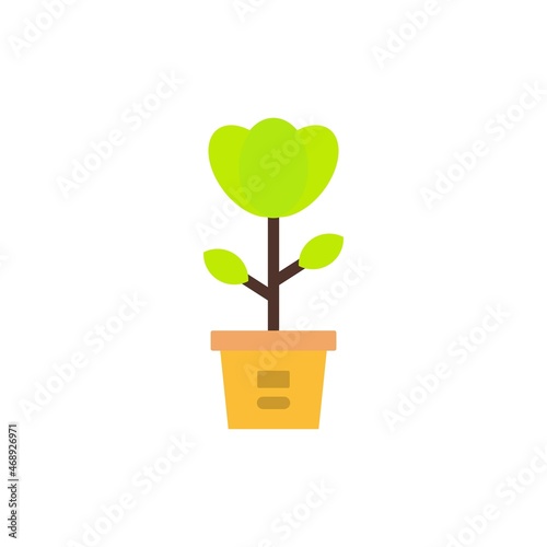 Flowerpot Flat Vector Icon Design