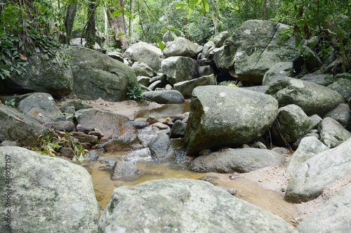 chantathen waterfall in Bang Phra, Sriracha, Chonburi, Thailand.