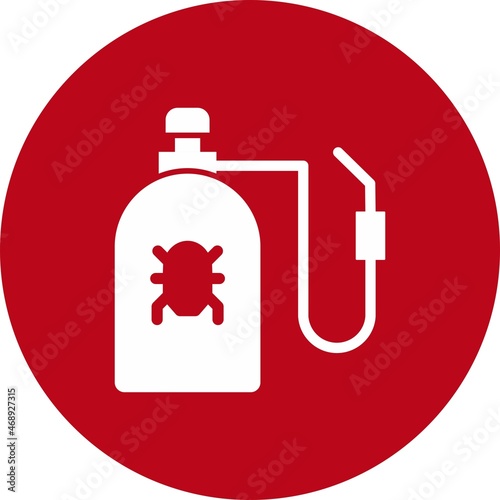Pesticide Glyph Circle Vector Icon Design