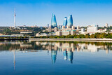 Baku city skyline in Azerbaijan