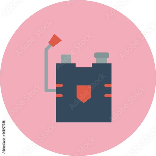 Fumigate Flat Circle Vector Icon Design