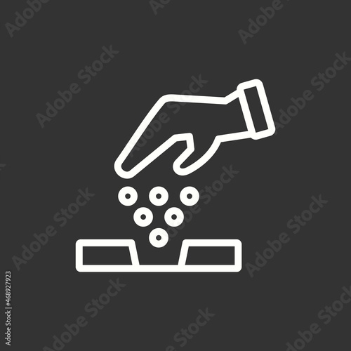 Sow Line Inverted Vector Icon Design