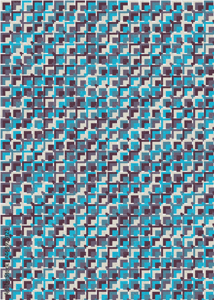 Fototapeta premium Abstract Geometric Pattern generative computational art illustration