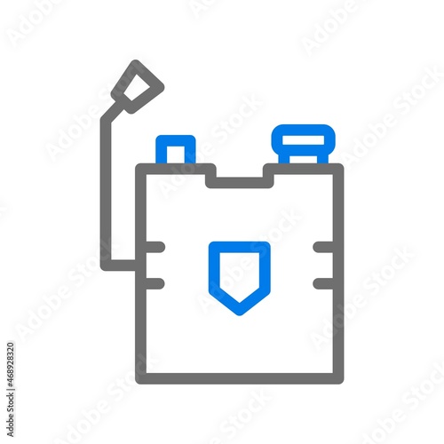 Fumigate Line Blue Vector Icon Design