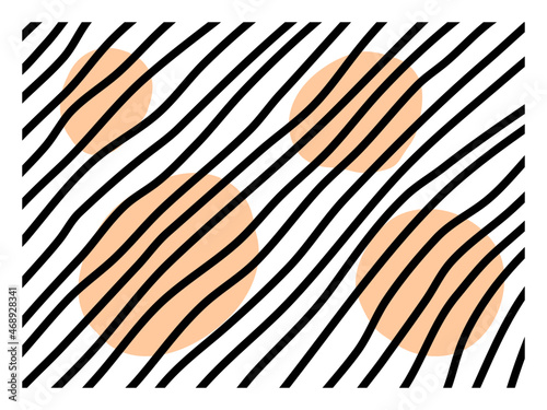 Stripes and bubbles abstract vector background
