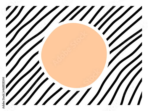 Stripes and bubbles abstract vector background