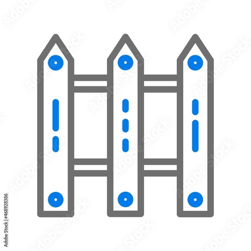 Fence Line Blue Vector Icon Design