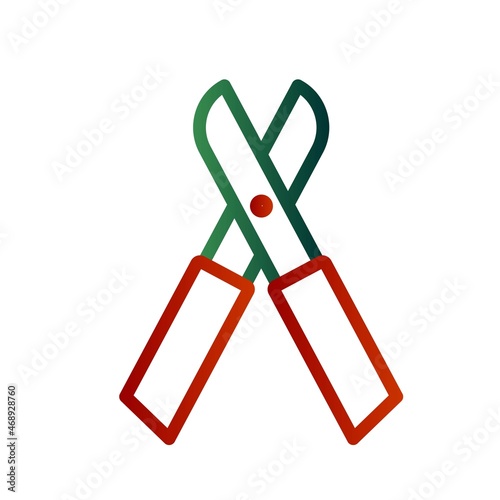 Prune Line Gradient Vector Icon Design