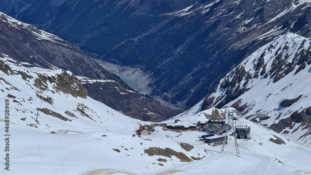 Winter near Glacier Kauntertal in Austria