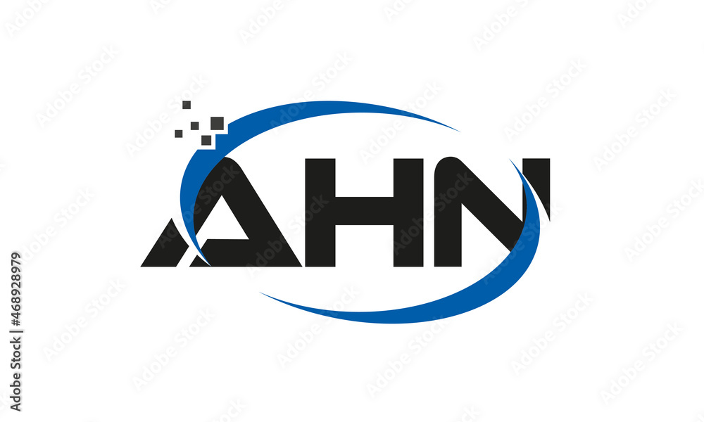 dots or points letter AHN technology logo designs concept vector Template Element dots or points letter AHN technology logo designs concept vector Template Element