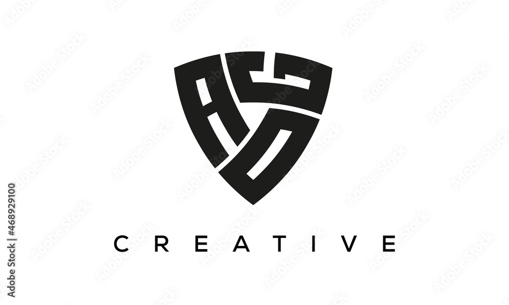 AOG letters logo, security Shield logo vector AOG letters logo, security Shield logo vector