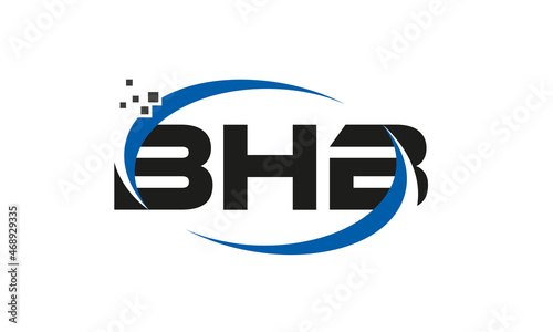 dots or points letter BHB technology logo designs concept vector Template Element photo
