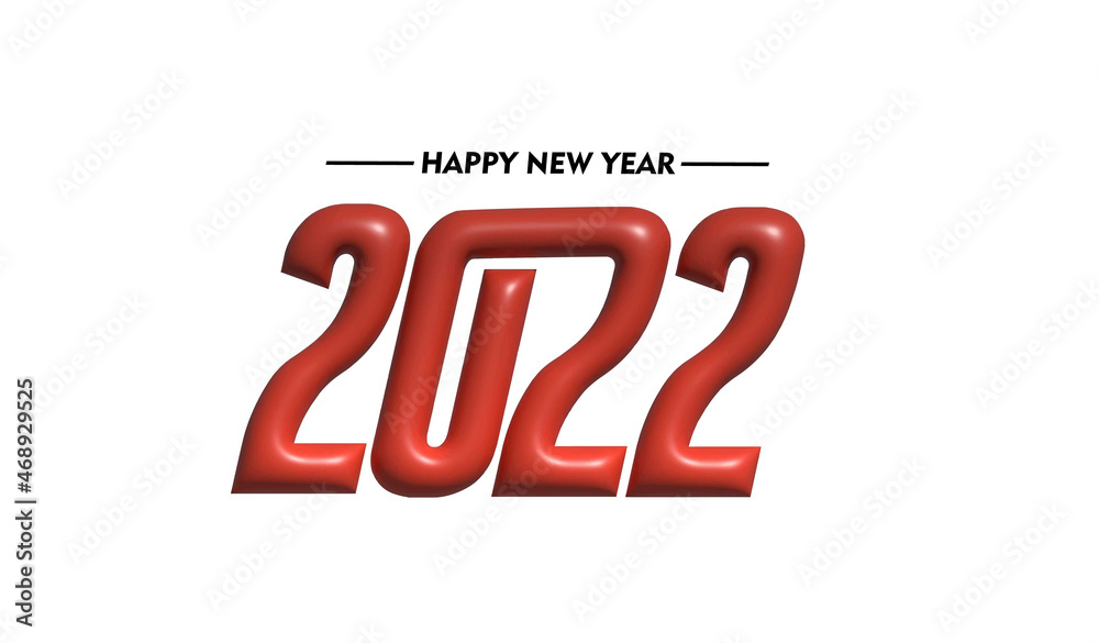 3D Effect Happy New Year 2022 Text Typography Design Patter, Vector illustration. 3D Effect Happy New Year 2022 Text Typography Design Patter, Vector illustration.