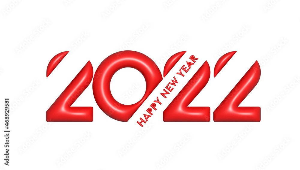 3D Effect Happy New Year 2022 Text Typography Design Patter, Vector illustration. 3D Effect Happy New Year 2022 Text Typography Design Patter, Vector illustration.