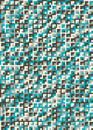 Abstract Geometric Pattern generative computational art illustration