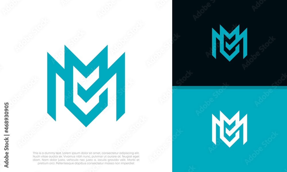 Initial M logo design. Innovative high tech logo template. Initial M logo design. Innovative high tech logo template.