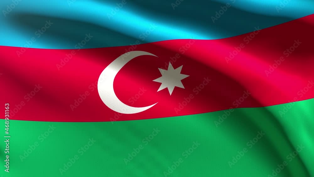 Azerbaijan festive flag - loop animation Azerbaijan festive flag - loop animation