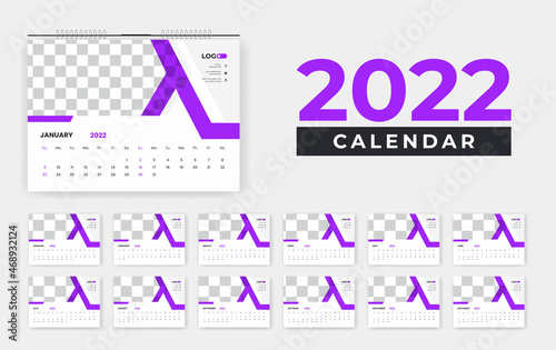 2022 creative desk calendar design template  2022 abstract desk calendar design template