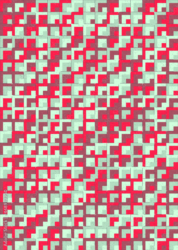 Fototapeta premium Abstract Geometric Pattern generative computational art illustration