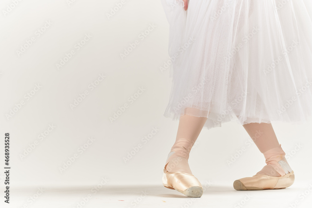 ballet shoes dance performed classical style light background ballet shoes dance performed classical style light background