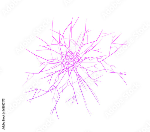 Crack illustration with purple gradient