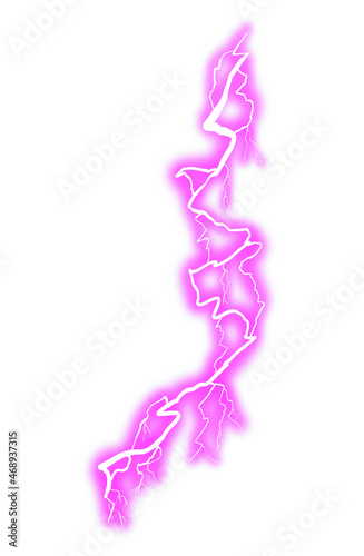 Illustration of lightning effect with pink gradient